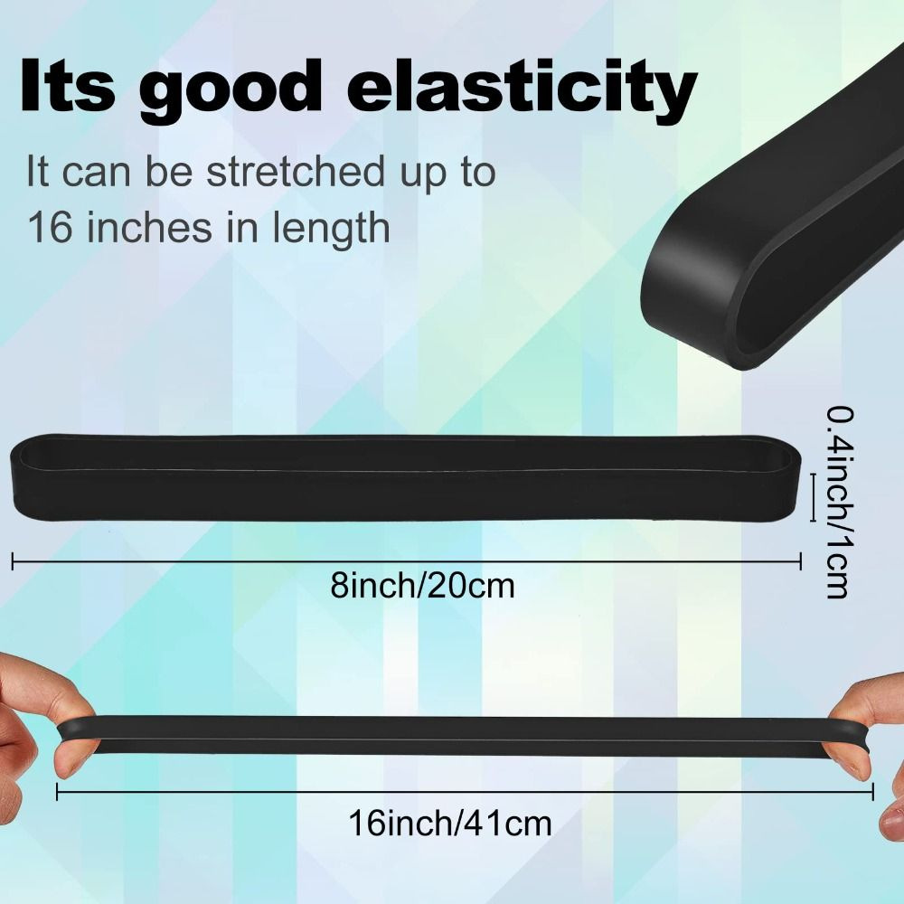A05 # Long Strip Type 200*10*1.5 Box Silicone Colorful Cable Ties Cross-Border Strong Elastic Binding Book Straps Cord Ties