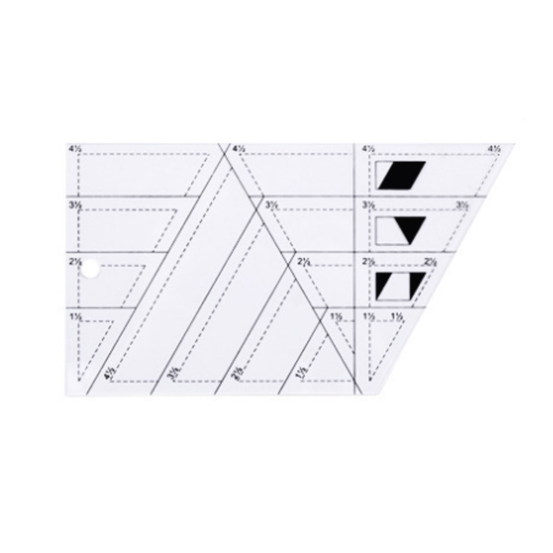 Picture of Acrylic Patchwork Ruler Cutting Ruler Double Color Long Square Ruler Sewing Ruler Patchwork Tool DIY Color Ruler