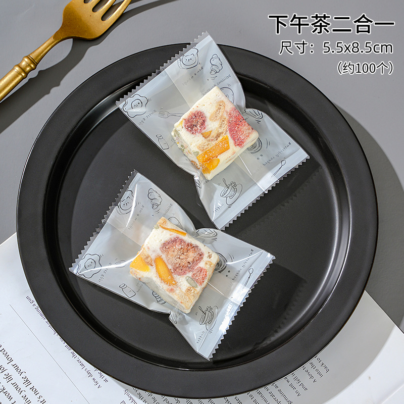 Picture of Snowflake Crisp Packaging Bag Machine-sealed Baking Biscuits Individual Small Bag Cookies Nougat Fruit Box Individual Self-sealing Bag
