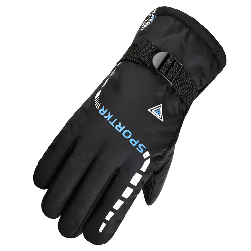 Picture of Men's Winter Warm Gloves Electric Motorcycle Riding Gloves Velvet Thickened Outdoor Sports Ski Gloves