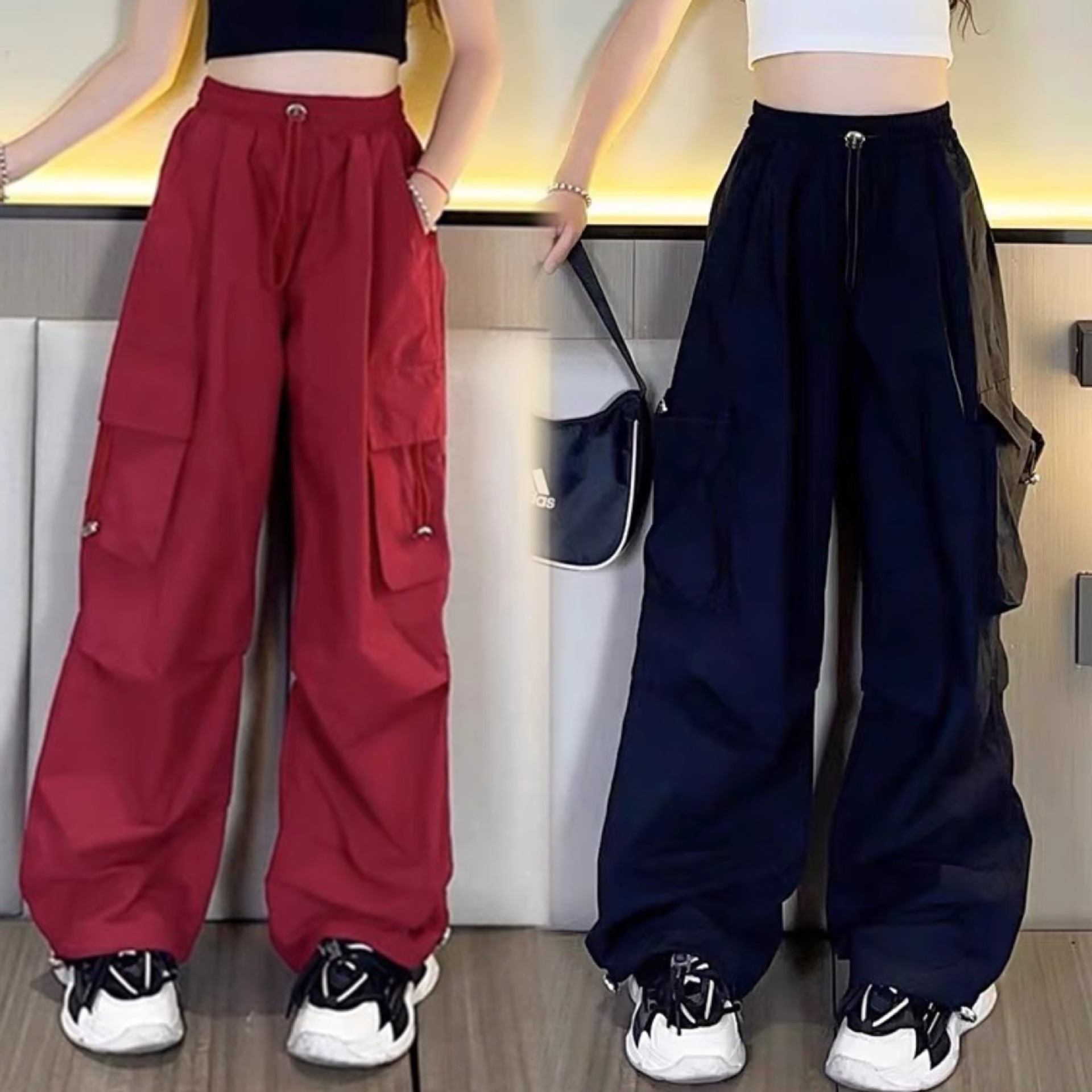 Girls' Work Pants 2024 New Style Middle and Large Children's Summer Jazz Street Dance Sports Pants Children's Casual Pants