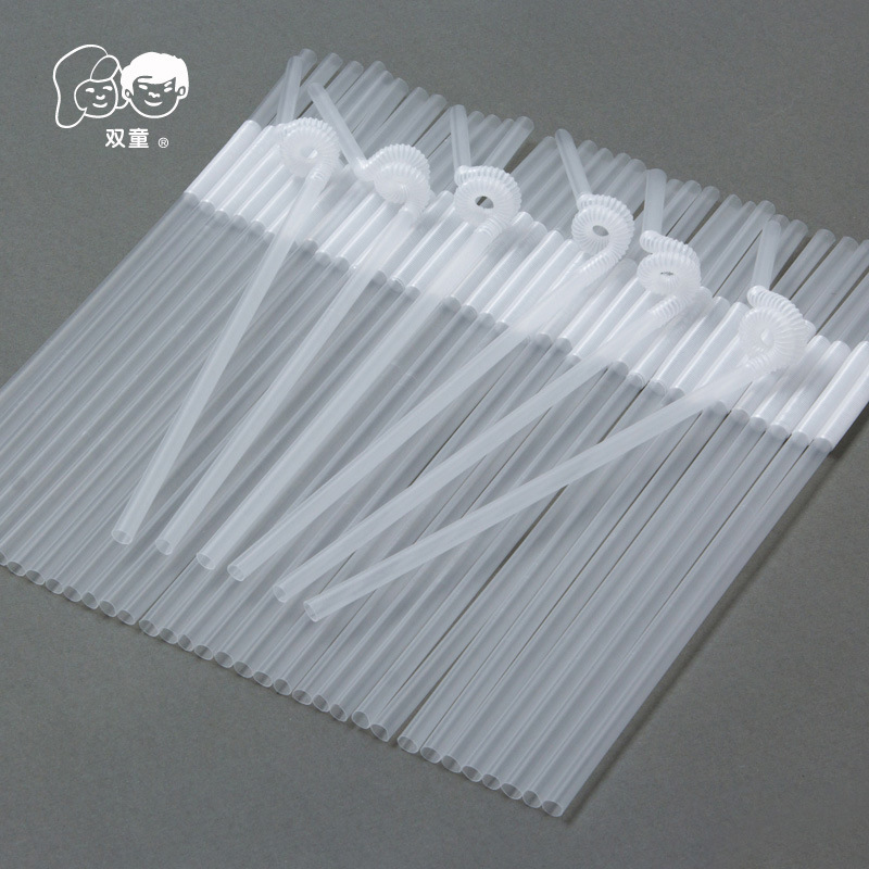 Picture of Seconds Amoy color art straw 8 color clear 100 PCs/pack disposable plastic creative bendable straw 6*260mm