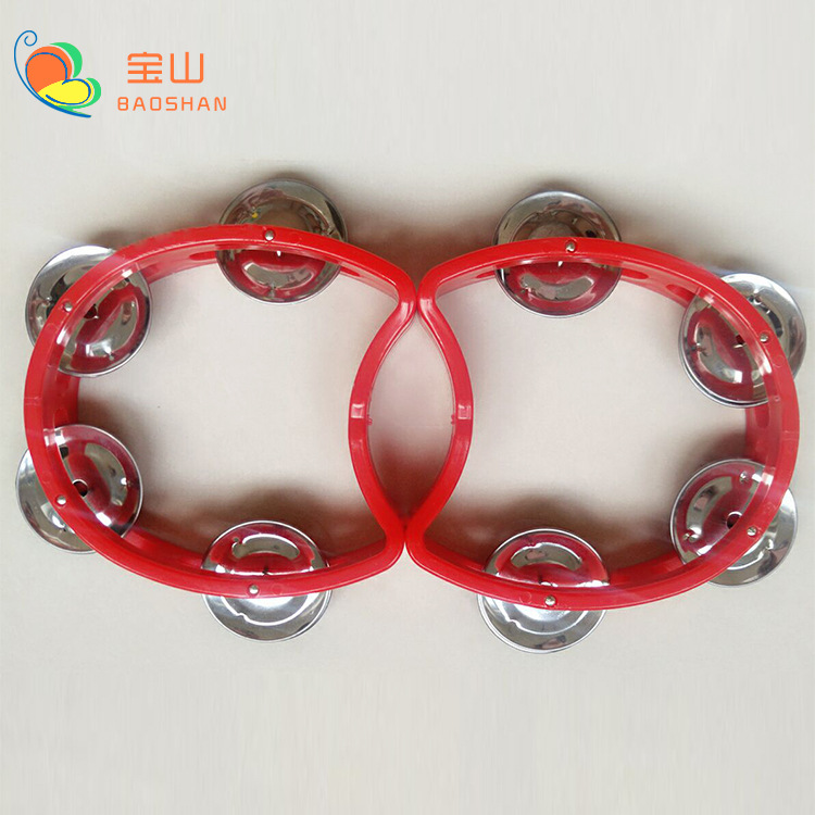 Picture of Wholesale Plastic Flower Bell Rings, Four-Bell Rings, Ktv Orff Double-Row Hand Rells, Dance Companion Wholesale
