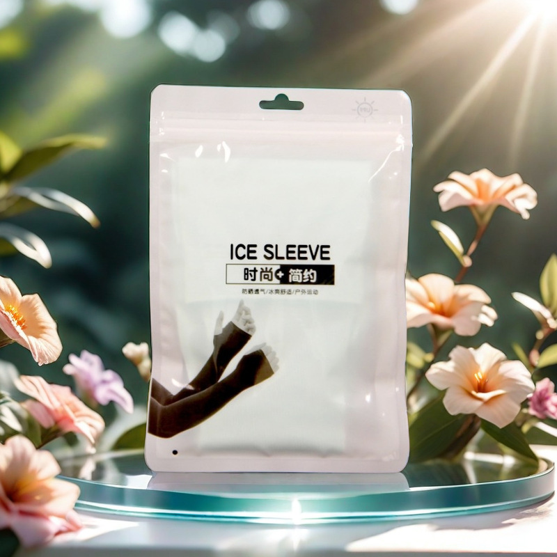 Fashion ice sleeve packaging bag Ice Silk sunscreen sleeve riding armguard breathable driving sleeve transparent bag factory wholesale
