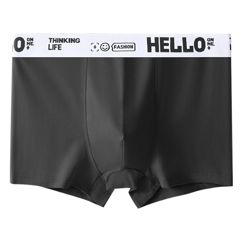 Men's Pure Cotton Underwear Mid-Waist Boys' Boxer Briefs Spring & Fall Men's Breathable Boxer Briefs Youth Shorts Head Pants