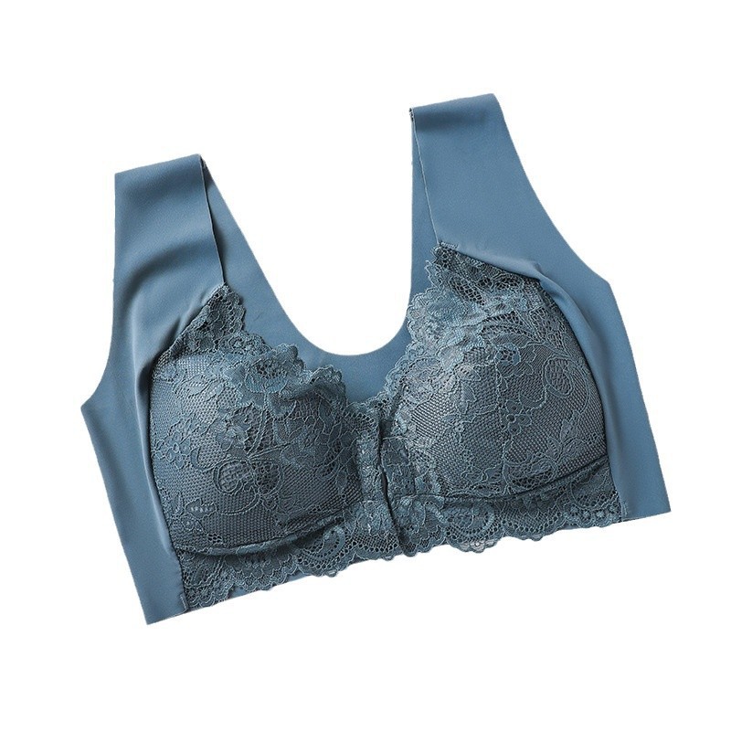 Picture of TEMU Explosions European and American Cross-border plus size Gather Front Buckle Bra Fixed Cup Lace Vest Bra Ladies