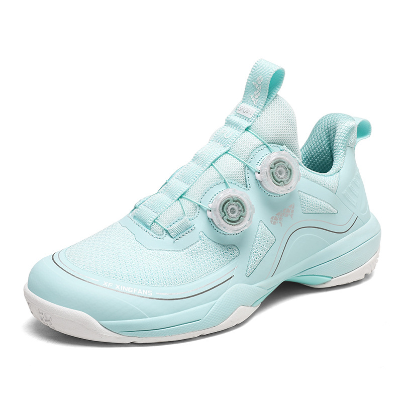 Cross-Border Rotating Buckle Badminton Shoes for Men and Women, Outdoor Sports Running Shoes, Table Tennis Shoes, Tennis Training Shoes, Carbon Plate Soles
