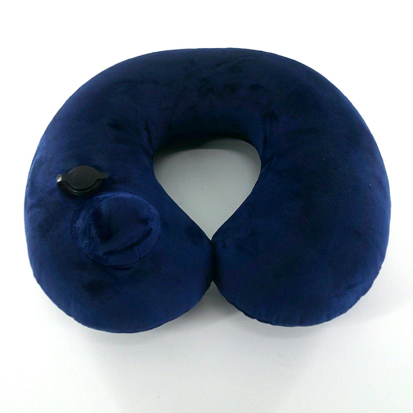 Picture of Pressing air nozzle crystal velvet jacket PVC pillow core outdoor travel pillow inflatable pillow U-shaped U-shaped pillow
