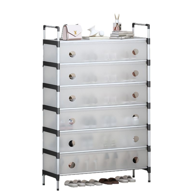 Picture of Plastic Dust-Proof Shoe Rack Shoe Cabinet Storage Storage Rack Shoe Rack Storage Rack Small Shoe Rack Dormitory Home Simple Space-Saving