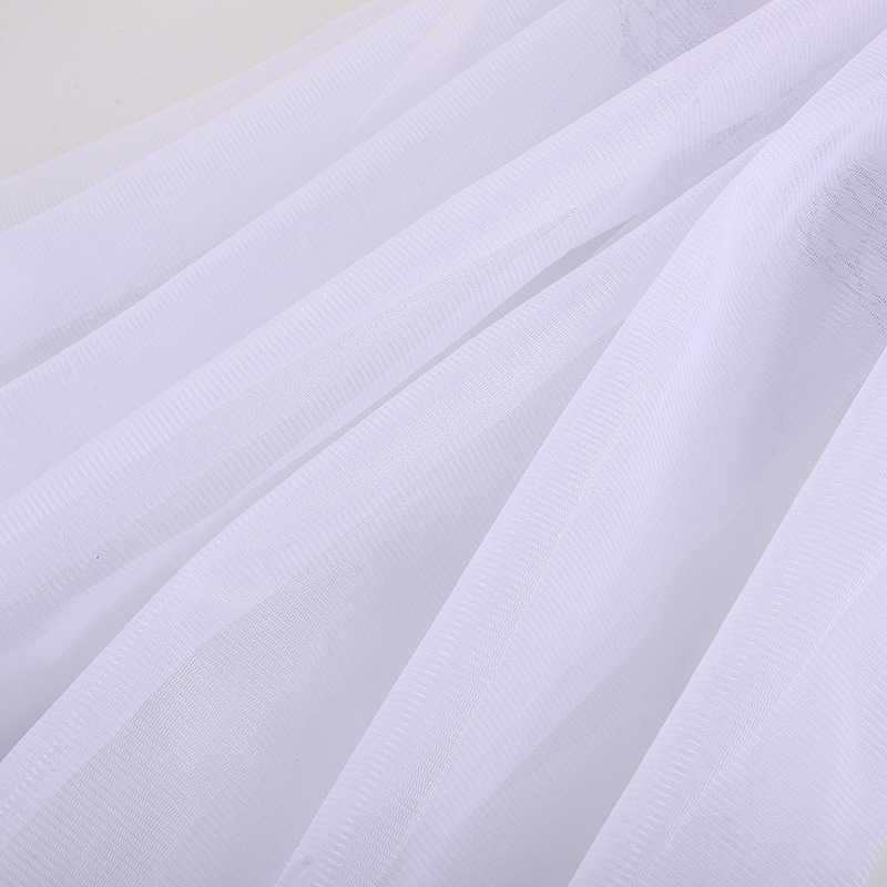 in stock Customizable 50D Curved Plain Cloth Water Corrugated Fine Mesh Lining Mosquito Net Laundry Mesh Bag Polyester Mesh Cloth