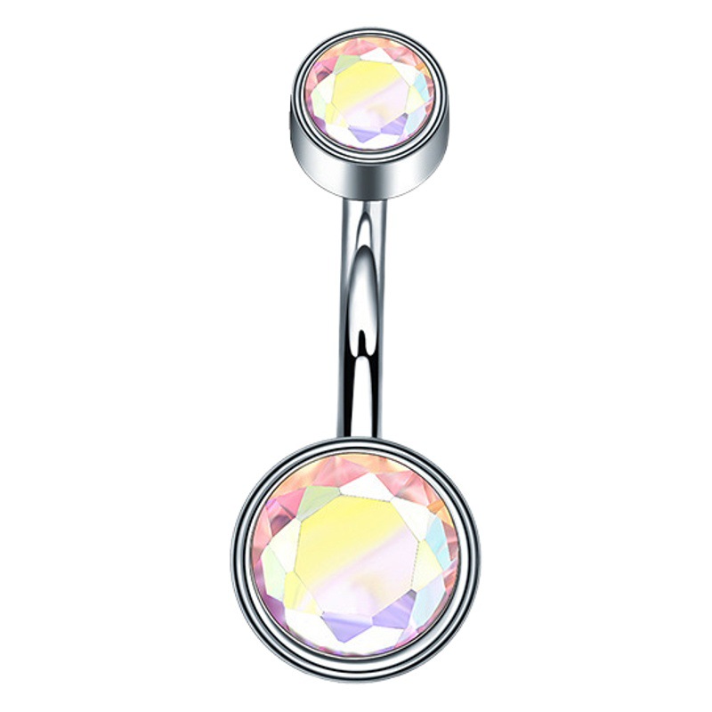 G23 Titanium 5A Zircon Navel Earrings 1.6*8/10mm Piercing Jewelry Wholesale Thread High Fashion