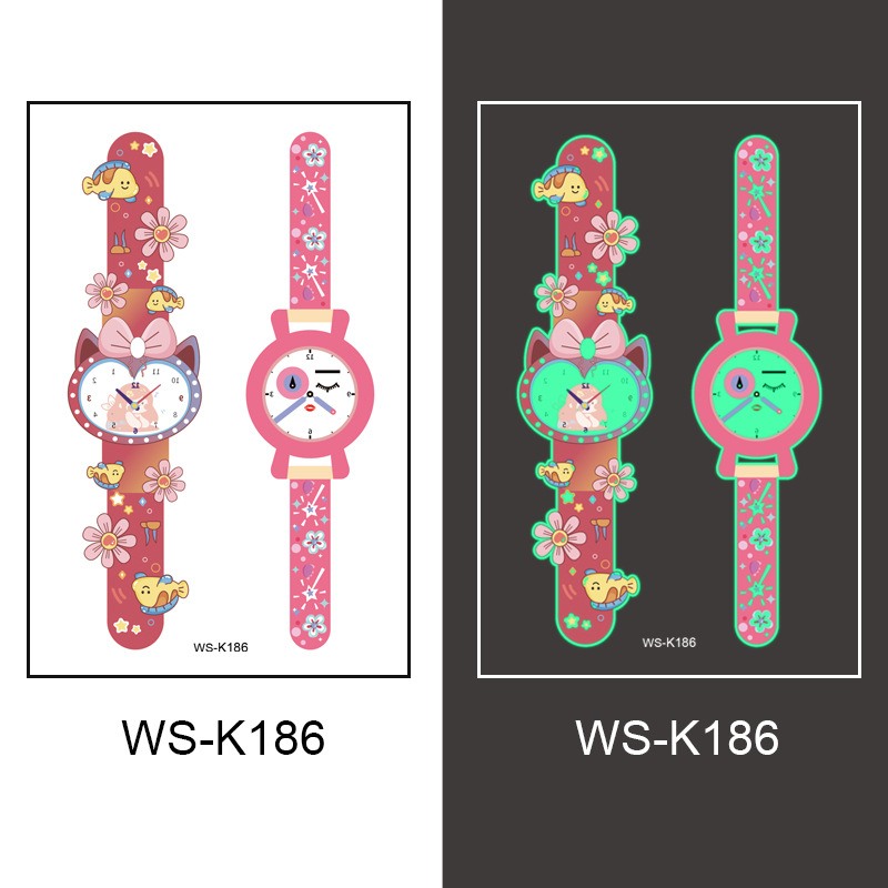 Picture of New cross-border waterproof children luminous watch tattoo stickers for boys and girls luminous watch tattoo stickers wholesale