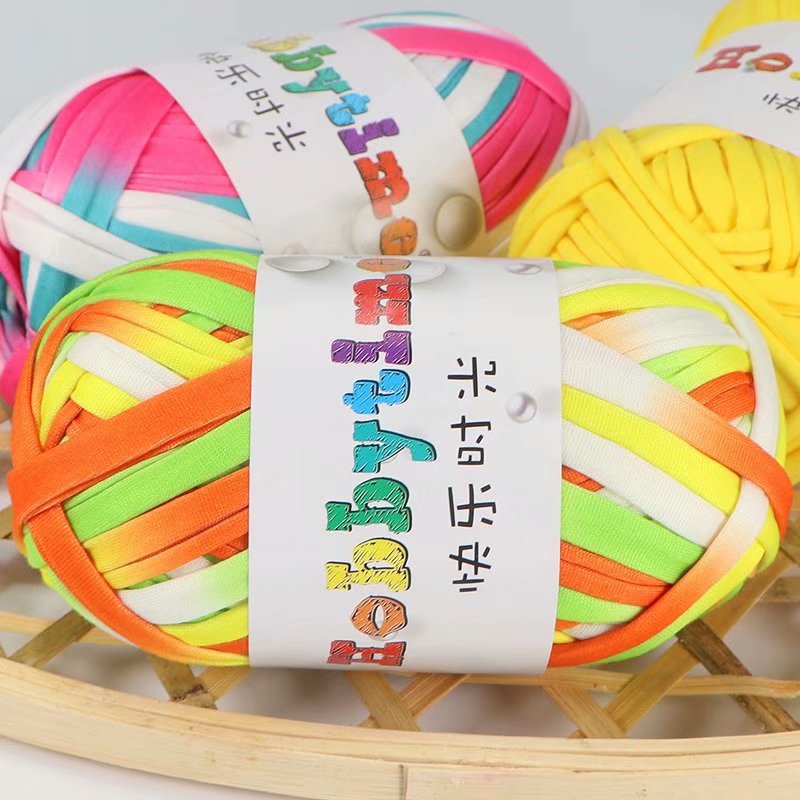 Picture of Happy Time High Elasticity Cloth Line 100g Color Material Bag Home Carpet Floor Mat Hook Shoe Hand-Knitted Thread