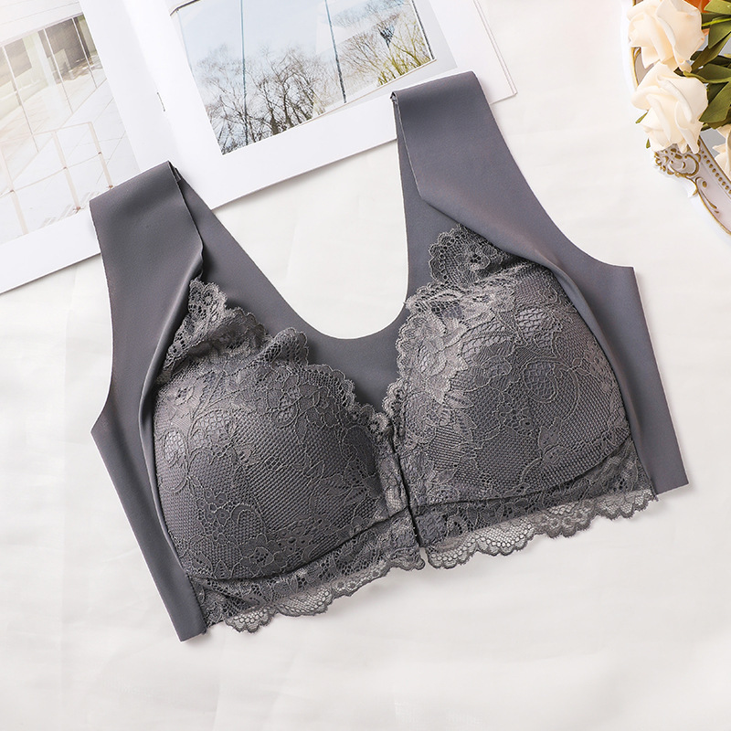 Picture of TEMU Explosions European and American Cross-border plus size Gather Front Buckle Bra Fixed Cup Lace Vest Bra Ladies