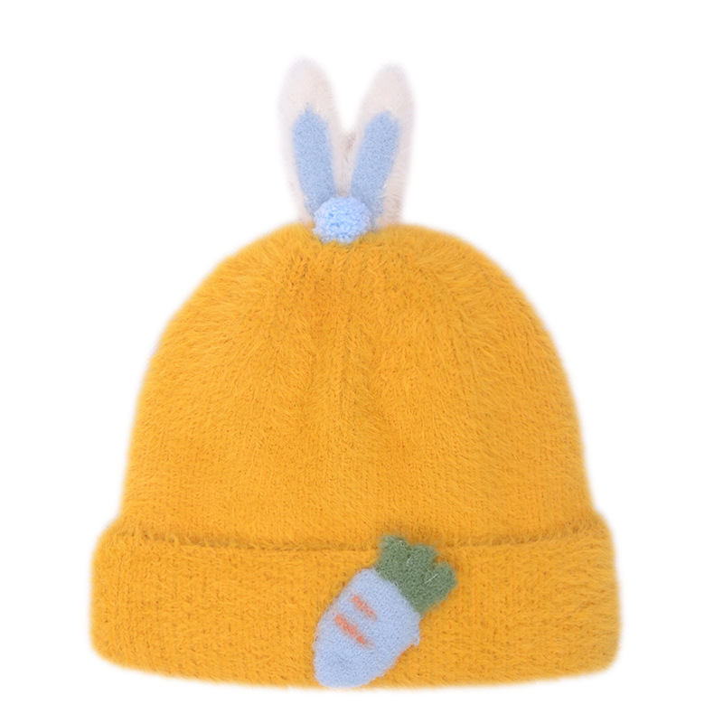 Picture of Baby hat autumn and winter Korean style children's warm wool hat cute super cute boys and girls knitted pullover hat fashion