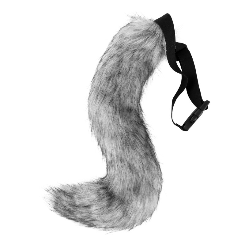Halloween Amazon wish explosion simulation fox tail cosplay stuffed animal tail accessories can be concave shape