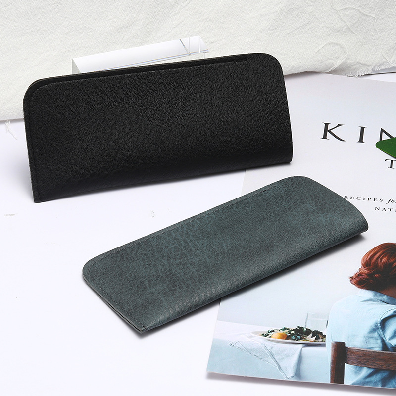 Picture of Hot Selling New Glasses Case Soft Leather Glasses Bag Reading Glasses Leather Bag Waterproof Leather Case Affordable Direct Sales Wholesale Logo