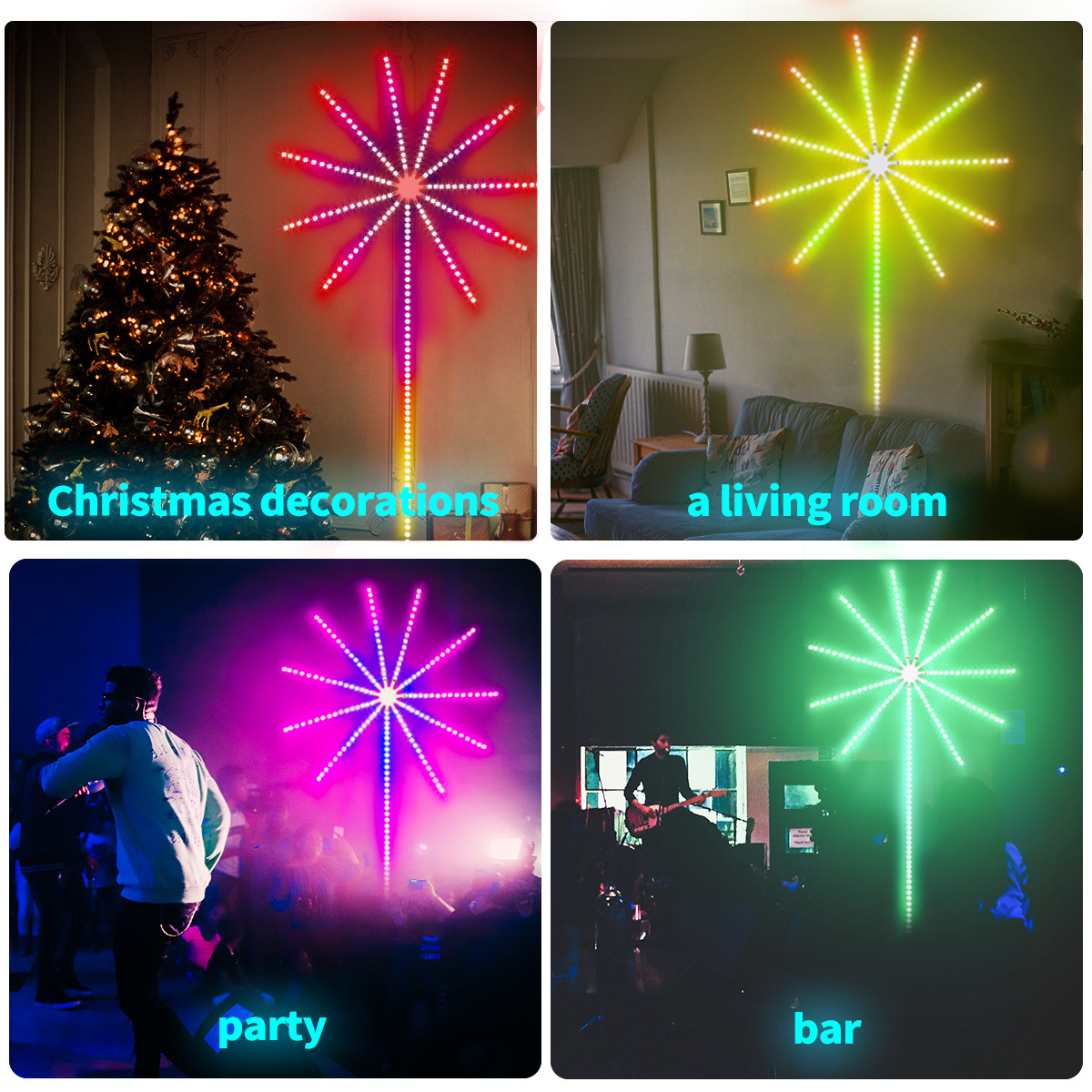 Picture of Led Colorful Music Sound-Controlled Light Strip Flowing Water Holiday Decoration Atmosphere Light Fireworks Light Ledlightrgb Colorful