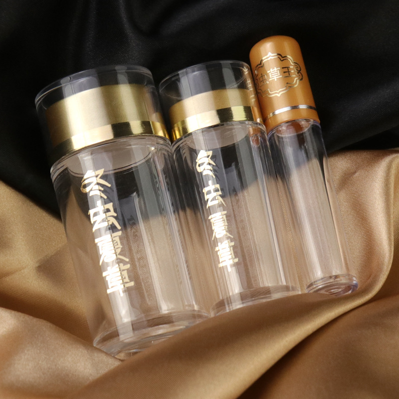 Cordyceps sinensis empty bottle high-grade acrylic capsule vial 1 3 10 sub-bottled sealed factory wholesale