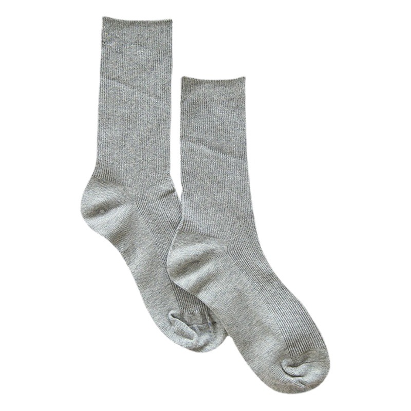 IOULOR socks women's mid-calf ins fashion brand solid color double needle pile socks women's Japanese cotton socks South Korea socks wholesale