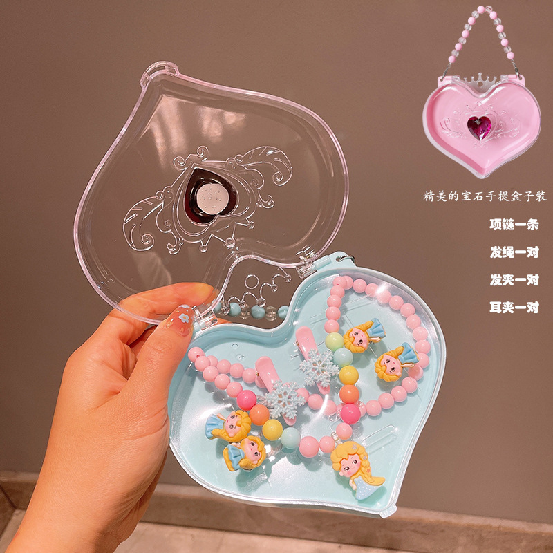 Picture of Children's jewelry baby cartoon cute fruit pendant bracelet suit birthday gift box in stock wholesale