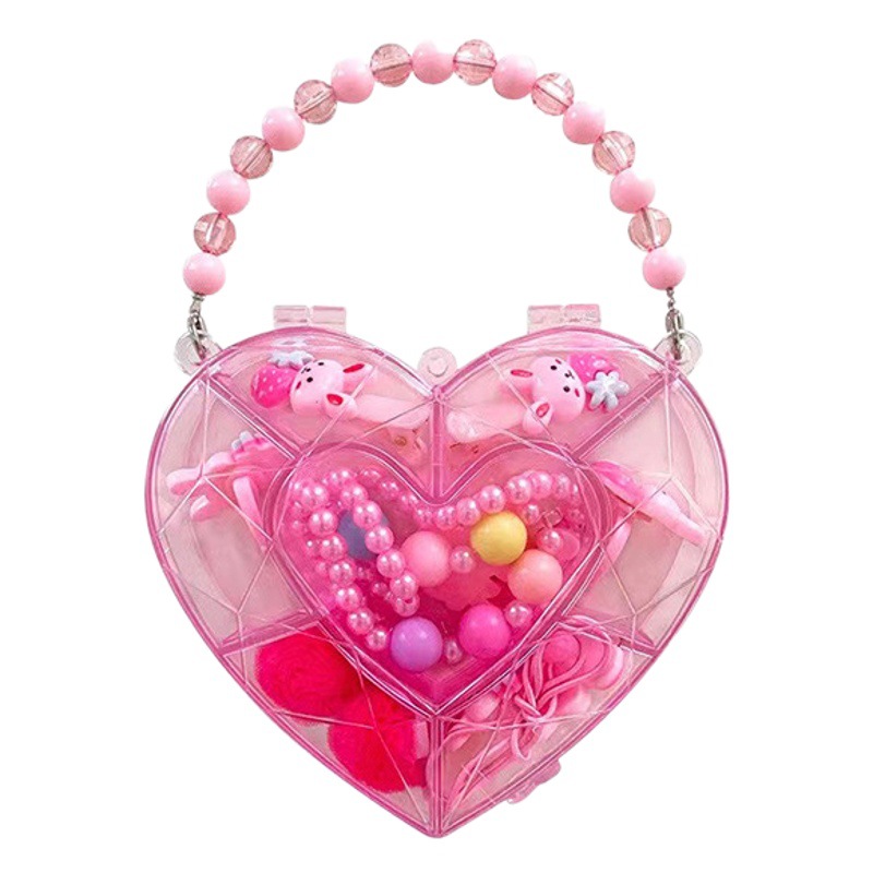 New children's jewelry suit little girl love princess handbag children's hair accessories gift box suit