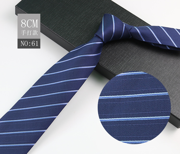 Picture of Men's Tie Business Shirt Stripesd Security Professional Formal Wear Wholesale Plus Logo Manufacturer 8cm Hand-Made