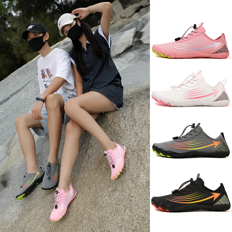 Cross-Border Outdoor Five-Finger Shoes, Wading Non-Slip Beach Shoes, Barefoot Diving Shoes, Swimming Sports Fitness Shoes for Men and Women, River Tracing Shoes