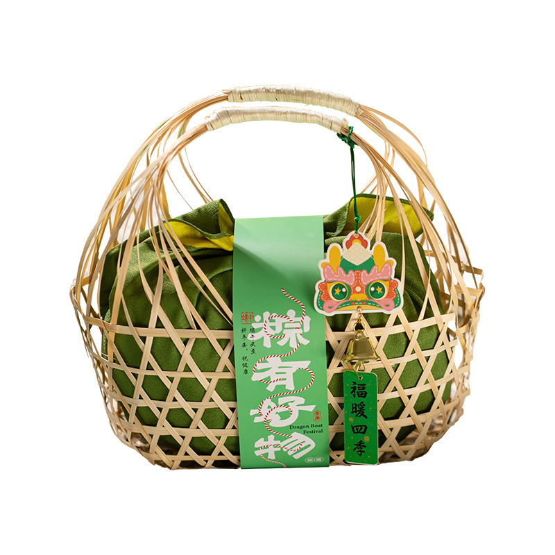 Picture of Dragon Boat Festival Packaging Box for Rice Dumplings, Meat Dumplings, Dragon Boat Festival Specialty Gifts, Hollow Rattan Gift Box, Gift Box Packaging, Ready Stock