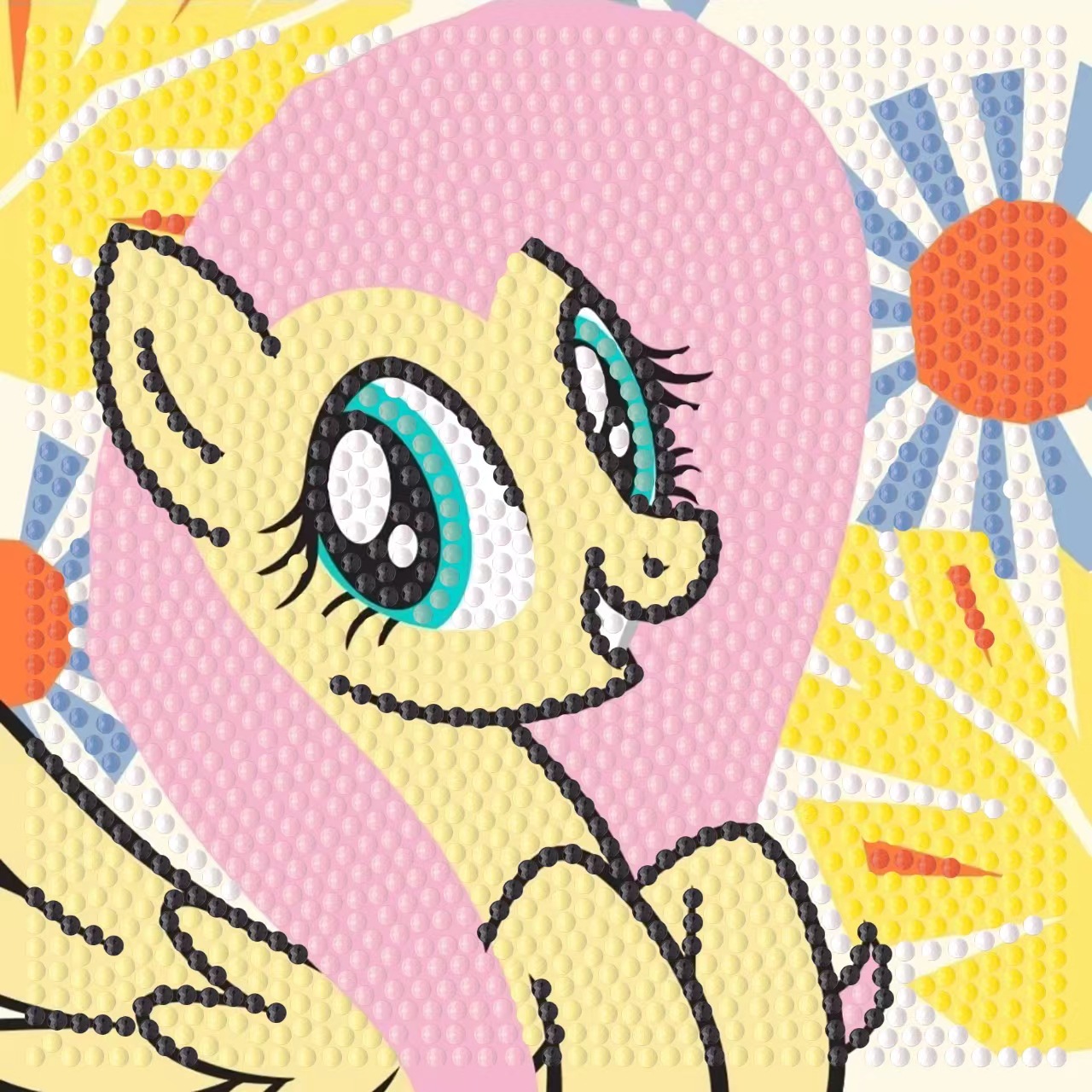 Picture of Original God New Diamond painting children student diy handmade diamond material package with frame Cartoon Cartoon educational toys