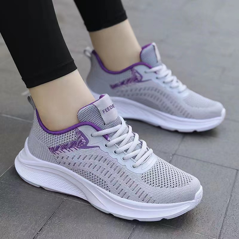 Cross-Border Export Feiwei Women's Shoes 2023 Autum New Trendyy Sports Running Shoes Non-Slip Lightweight Casual Travel Shoes