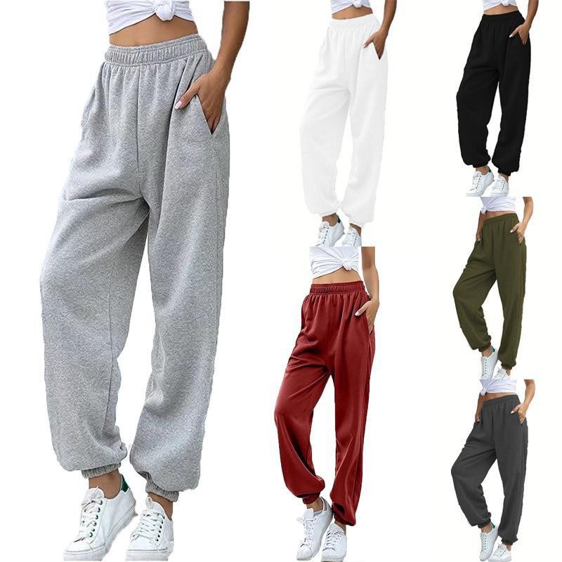 European and American Cross-border Women's Clothing Amazon Fashion High Waist Casual Sports All-match Sweat Pants Girdle Pants Home Pants Women