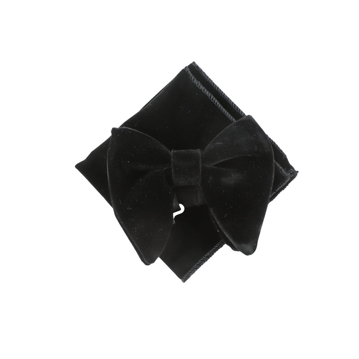 Picture of AliExpress EBAY WISH Multicolor Bow Tie Velvet Bow Performance Solid Color Gentleman Bow Tie Handkerchief