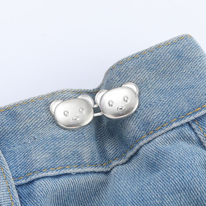 Picture of Chinese Knot Waist Buckle Pair Buckle Flat Bottom Removable Nail-free Seam-free Button Girl's Trouser Skirt Waist Size Change Artifact