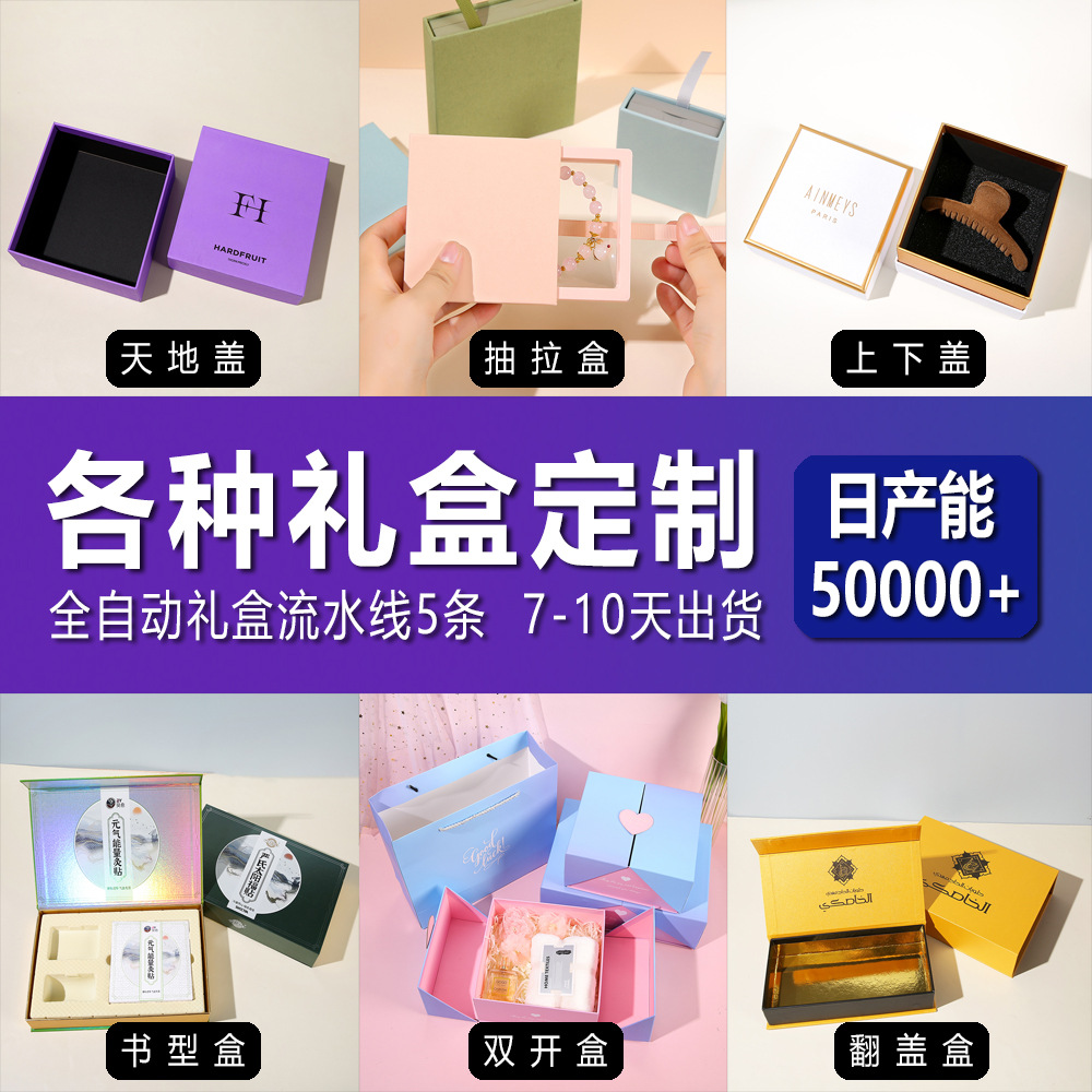 Picture of Cross border striped rainbow color socks packaging box 5 pairs 7 pairs of socks heaven and earth cover packaging box hard box empty box in stock