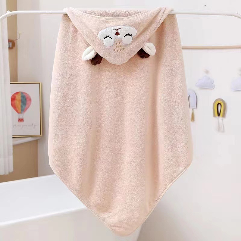 Picture of Wholesale and Retail Baby Bath Towels, Baby Blankets, Coral Velvet Quilts, Children's Hooded Embroidered Cartoon Bath Towels