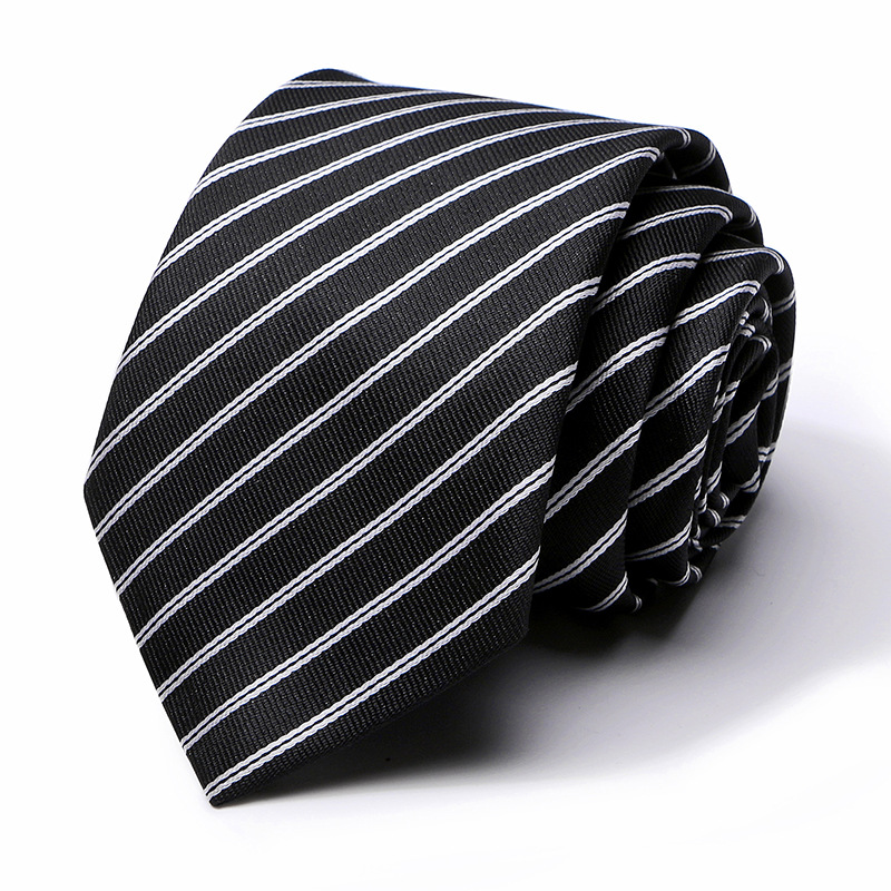 Picture of Tie spot tie polyester silk tie manufacturer 8cm business men's formal wear wedding studio tie