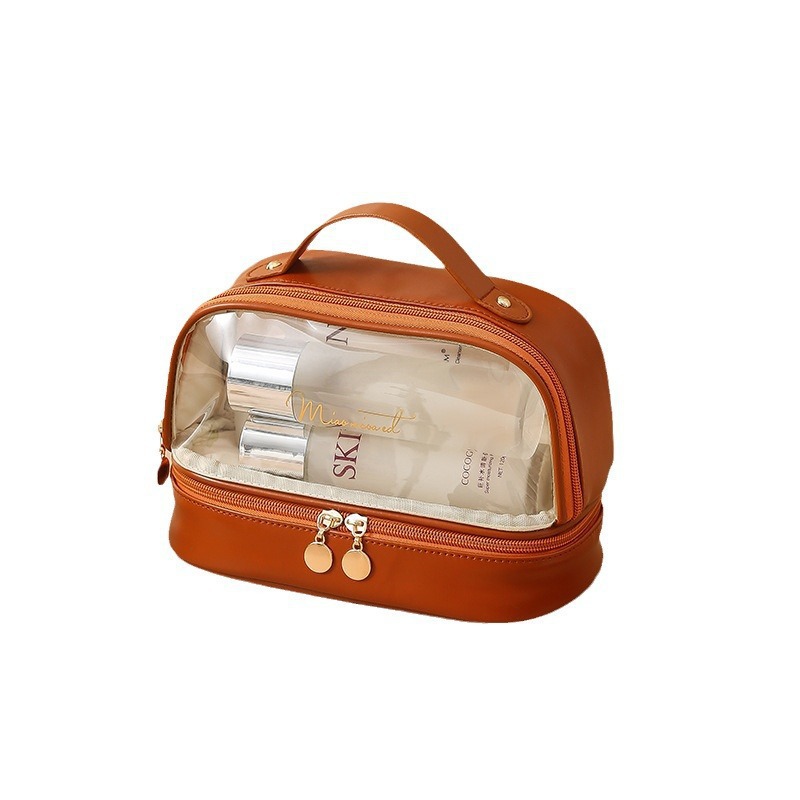 Picture of Pvc New Fashion Waterproof Cosmetic Bag Large Capacity Multi-Layer Cosmetic Cosmetics Bag Travel Portable Toiletry Bag