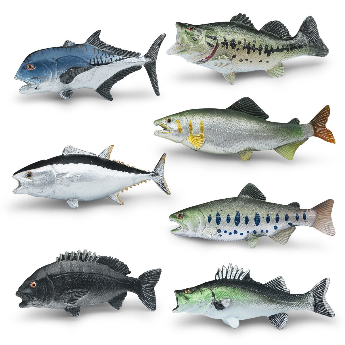 Cross-border simulation of marine animals real Cow Harbor carp perch tuna salmon Salmon snapper model toy