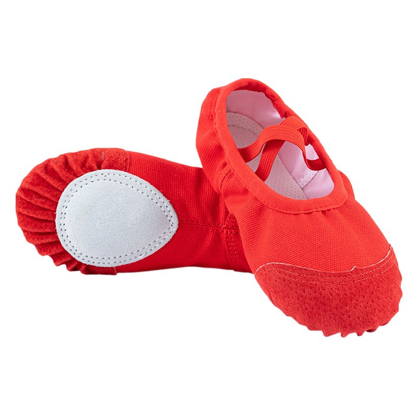 Dance shoes female children's big red soft bottom practice dancing shoes body yoga cat claw shoes wholesale ballet shoes men