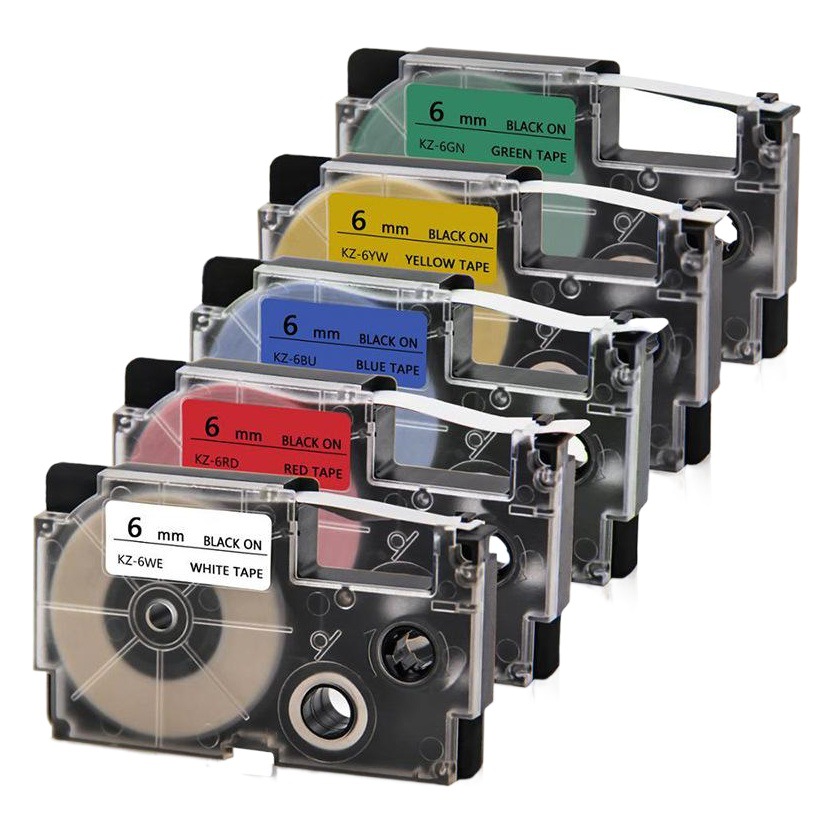 Aibeisi Is Suitable for Casio Xr-12We Label Machine Ribbon 12mm Kl-8700 Transparent Bottom