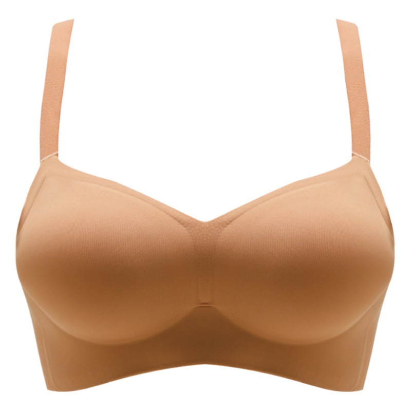 Original South Korea Cartoon Extra-Chest Enlarged Underwear Women's Small Chest Gathering No Steel Rings No Marks Large Fixed Cup Thickened Bra