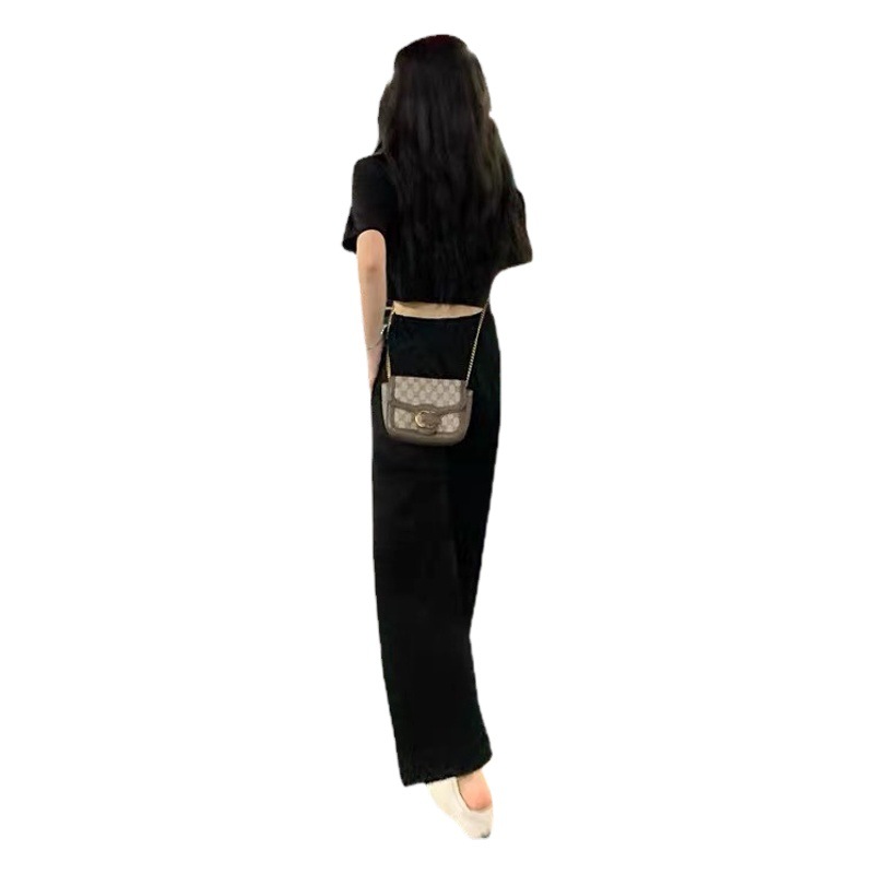 New Casual Fashion Suit Women's Summer Two-Piece Western Style Internet Celebrity Elegant Small Body-Slimming Wide-Leg Pants
