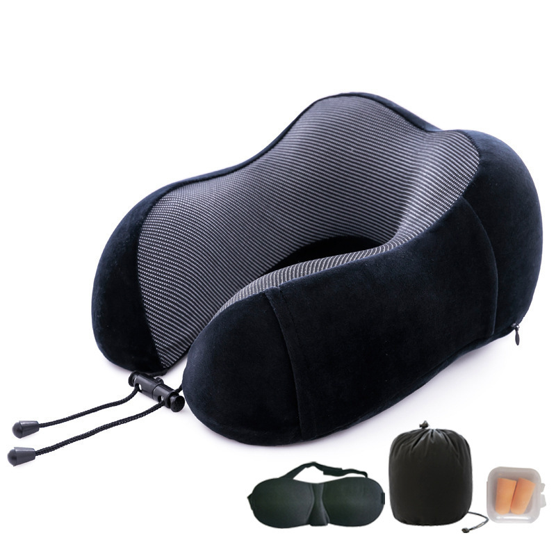 Picture of Cross-border U-shaped neck pillow can be fixed Logo simple memory foam U-shaped pillow wholesale travel neck pillow portable U-shaped pillow