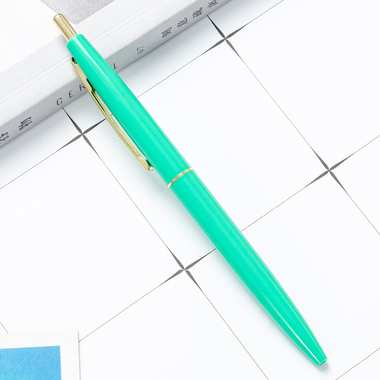 Picture of Press Multi-Color Ballpoint Pen Wholesale Office Stationery Student Plastic Ballpoint Pen Printed Logo Advertising Gift Promotional Pen