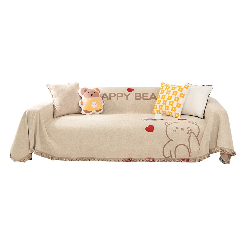 Picture of ins style chenille lazy sofa cover cloth Four Seasons universal sofa towel all-inclusive multifunctional cover sofa cushion