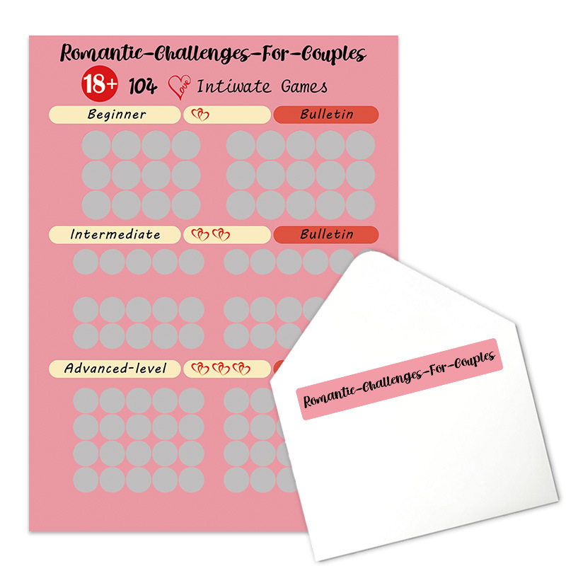 Picture of Cross-border New Valentine's Day Scratch Poster 100 Sex Position Challenge Scratch Poster Couple Gift