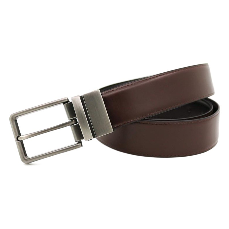 Men's leather belt rotating pin buckle cross-border 138 pattern fashion casual double-sided belt manufacturers wholesale