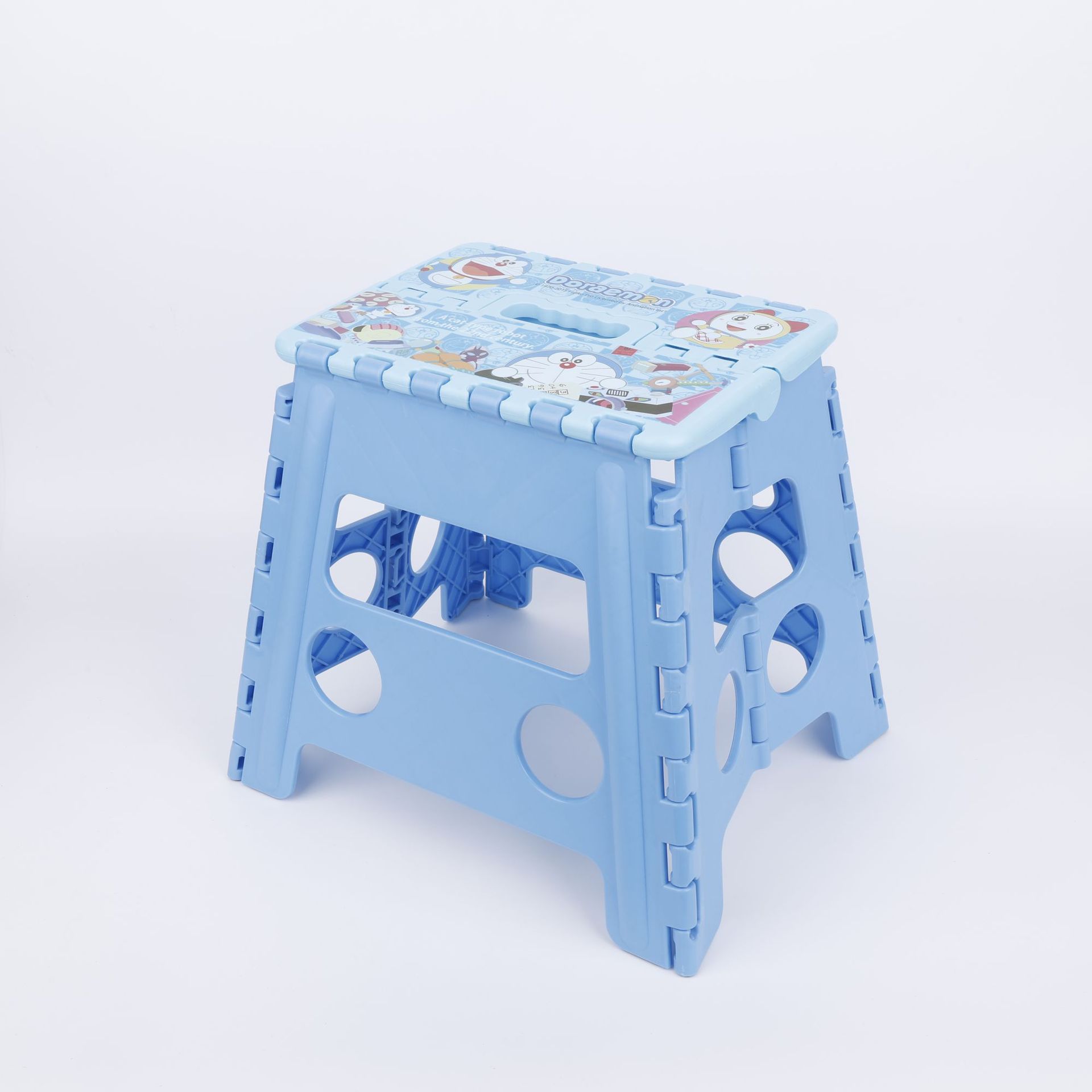 32CM High Cartoon Export Thickened Plastic Folding Stool, Children's and Adult Small Stool, Portable Outdoor Handheld Stool