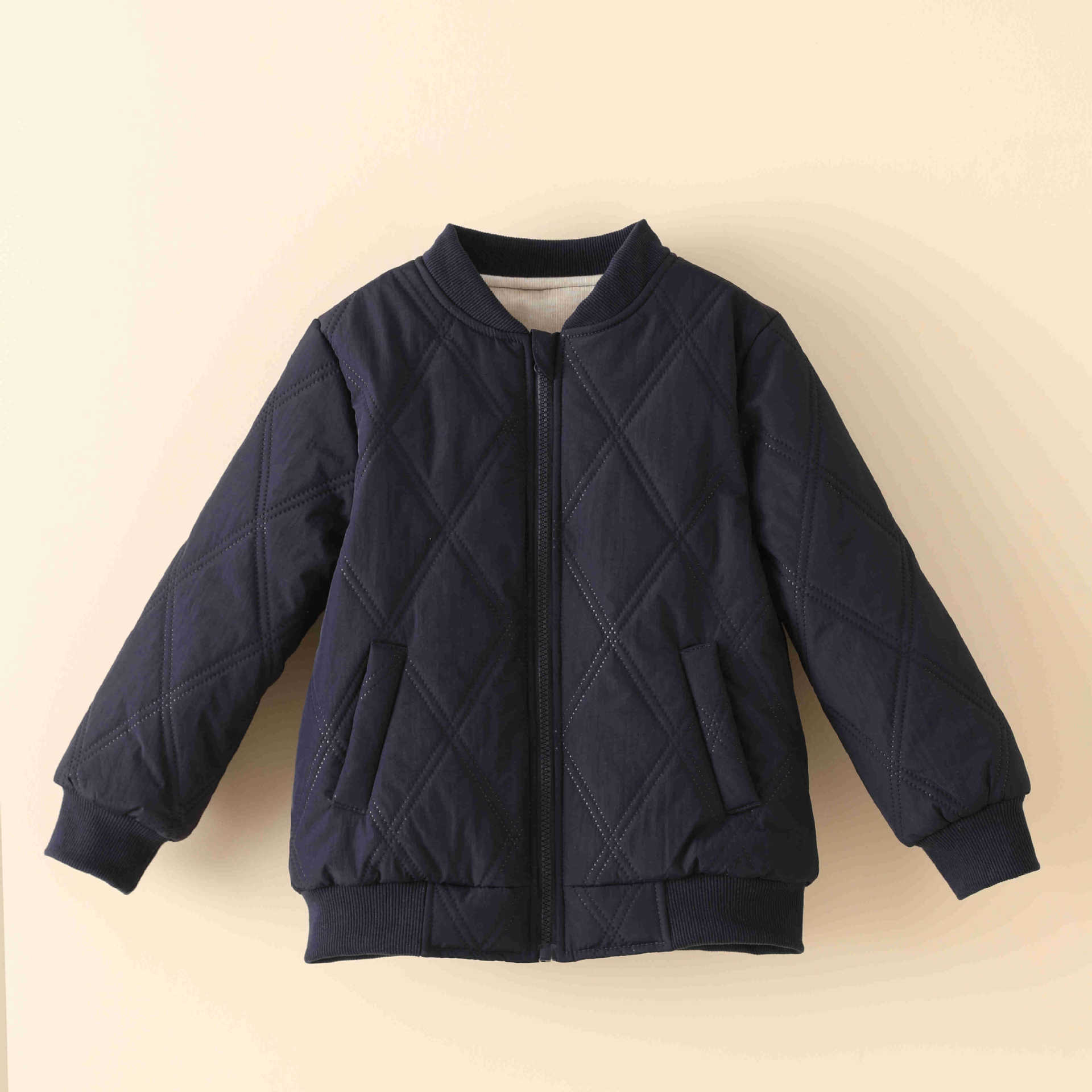 Picture of Children's Cotton-padded Coat Thickened School Uniform Artifact Boys' Cotton-padded Coat Three-layer Girls' Wool Outer Wear Top Winter Silk Cotton-padded Coat